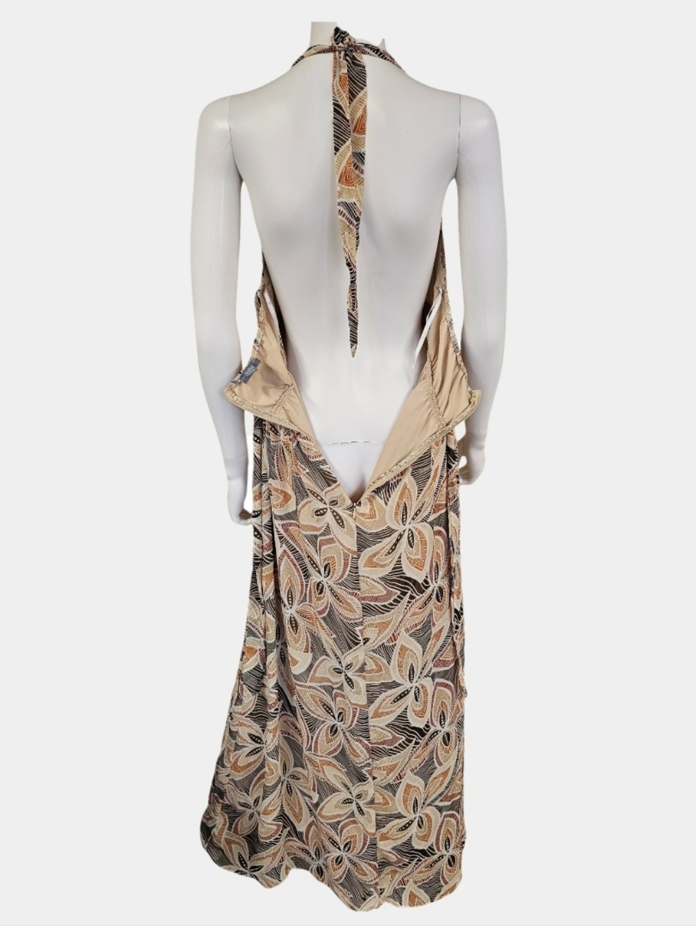 Rabbit Rabbit Rabbit Halter Style Surplice Front Floral Print Maxi Dress Size 16 - Picture 3 of 16